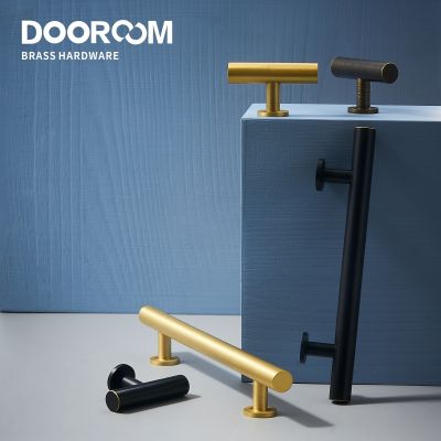 Dooroom Brass Furniture Handles Modern Nordic Pulls Wardrobe Dresser Cupboard Cabinet Drawer Shoe Box Wine Bar Knobs