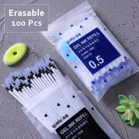 100Pcs Erasable Gel Pen Refill Writing Stationary Replacement Refills Black Blue Ink Student School Office Erasable Pen Refills