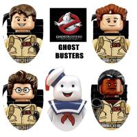 4 ชิ้น/เซ็ต Ghostbusters Raymond Stantz Peter Venkman ชุดบล็อกอาคาร Enlighten รูปของเล่นเด็กคริสต์มาสของขวัญ-Cailine