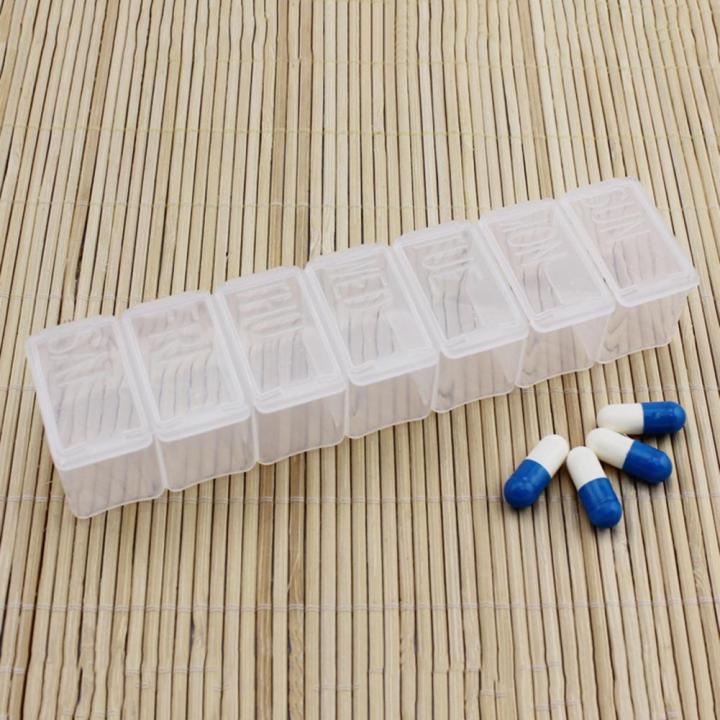 แบบพกพา-pill-organizer-space-saving-สี่เหลี่ยมผืนผ้าที่มองเห็น-pill-organizers-เปิดหัวเข็มขัดออกแบบ-pill-กล่องสำหรับ-office