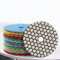 1pc 4 Inch Diamond Dry Polishing Pad Sharp Type For Granite Marble Sanding Disc Flexible Pad For Grinding Polishing Cleaning