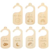 แท็กไม้แยกไม้ wood แท็กไม้ Baby Closet ขนาด Divider wood Milestone ทารกแรกเกิด Milestone Card