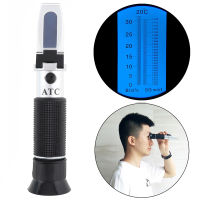 มือถือ2 In 1 0-32% Brix Sugar Wine Wort SG Refractometer Manual Focusing