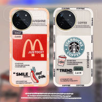 เคสRealme 11 11x 5g Realme11 nfc 4g 2023ใหม่เคสกาแฟใสลายฮอตดอกกันกระแทกนิ่มเคสโทรศัพท์ OPPO Realme11x Realme11 5G เคสสวยดี