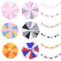 4M Grey Black Blue White Pennants Bunting Banner Wedding/Valentines day/birthday party Flags Hang Garland Decoration Supplies Banners Streamers Confe