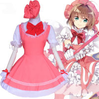 Bazzery สาวสีชมพูการ์ด captor SAKURA kinomoto SAKURA ชุดเจ้าหญิงอะนิเมะเครื่องแต่งกาย Lolita ชุดเสื้อผ้าสำหรับเด็ก PARTY