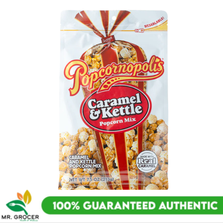 Popcornopolis Caramel & Kettle Popcorn 213g Lazada PH