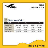 (โปรดสอบถามสต็อกสินค้าก่อนสั่งซื้อ) GULL Wetsuit Jersey &amp; SCS (2.5mm)