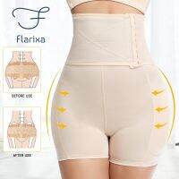 【LZ】 Flarixa-cintura alta barriga lisa calcinha emagrecimento cintura instrutor barriga Shapewear calças shorts de segurança sem costura quadril falso plus size