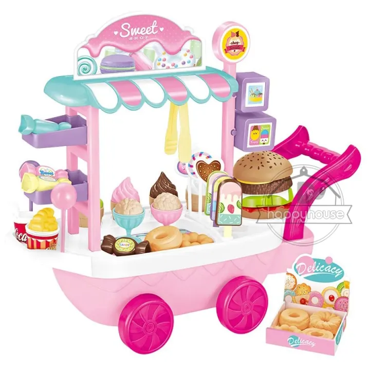 Mini Ice Cream Truck Candy Trolley House Play Educational Toys Cart House Game Kids Toys Lazada PH