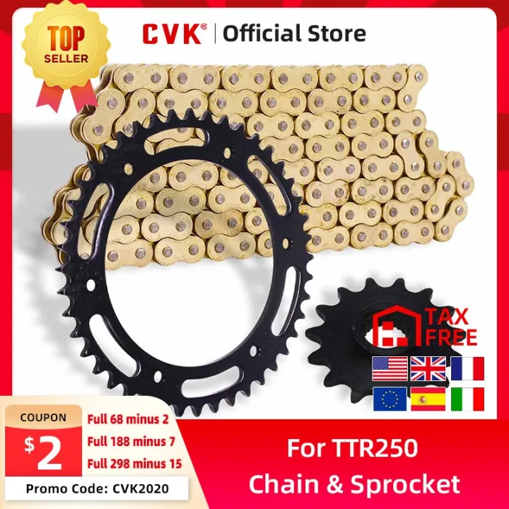 CVK A Set Front And Rear Chain Sprocket Gear Disc Wheel Kit For Yamaha