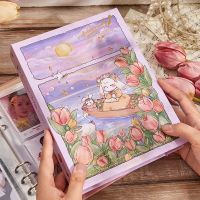 A5 Photocards Binder Holder Cartoon Photo Album Cover Tulips Kpop Idol Picture Collect Book Kawaii Cards Binder Inner Pages  Photo Albums