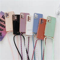 DDONG สำหรับ Samsung S23 S22 S21พิเศษบวก S20 S10 FE A52 A72 A53 A73 A13 A51ชุบ A71ที่คลุมเคสสายคาดที่คล้องนิ่ม