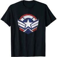 ผ้าฝ้ายแท้เสื้อยืดแขนสั้น พิมพ์ลาย the Falcon and the Winter Soldier Capn America Star Icon แฟชั่นสําหรับผู้ชาย และผู้หญ  J0W7