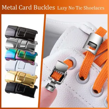 1 Pair Elastic Shoelaces Flat Snap Lock Shoe Laces Without Ties Easy To  Install Quick To