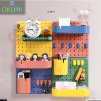 STO แผงแขวนเครื่องมือ OKUMI_SHOP ชั้นวางของ Pegboard แผ่นวางของติดผนัง ชั้นติดผนังในห้องน้ำ ไม่เจาะผนัง PEGBOARD