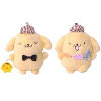 14CM Kawaii Sanrios ตุ๊กตาหนานุ่มการ์ตูนอะนิเมะ Pompurins สีเหลืองตุ๊กตาสุนัขตุ๊กตานุ่มยัดไส้น่ารักพวงกุญแจของเล่นเด็กผู้หญิงของขวัญ