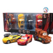 Đồ chơi hộp 4 chiếc ô tô Lightning Mcqueen bằng sắt, chạy bánh đà, siêu bền