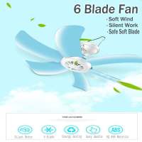 220V 8W Silent Plastic 6 Leaves Turn Mini breeze Ceiling Fan 40CM Hanging Electric Fan Student Ceiling Fans Soft Wind Household