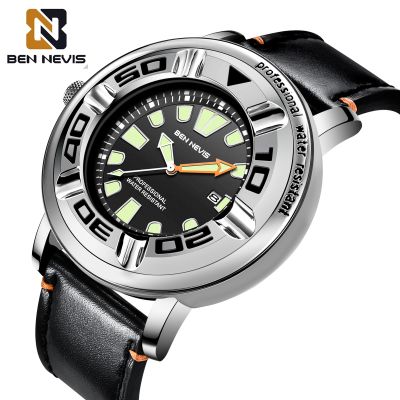 ﹉✱™ BEN NEVIS Fashion Quartz Watches Big Dial Calendar Display Wirstwatch Man Chronograph 3ATM Waterproof Watch For Men часы мужские