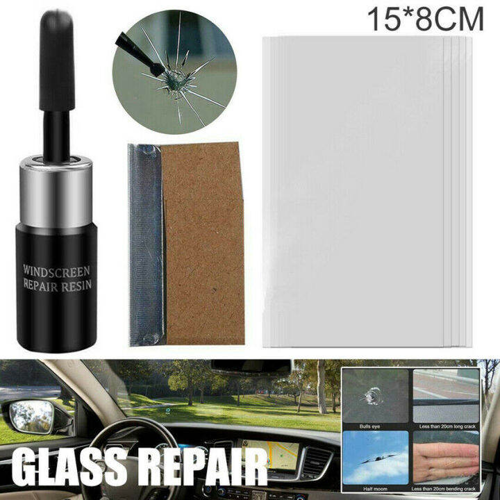 Car Windshield Repair Tool Kit DIY /Kit Tampal Cermin Retak Kereta Lazada