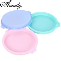 Aomily 8 inches Silicone Round Cake Fondant Mousse Mould Pizza Pan Oven Baking Tray Pans Cake Pie Dish Mold Kitchen Bakeware