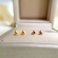 YUNLI Real 18K Gold Drop Earrings Pure AU750 Gold Simple Heart Tassel Earrings for Womens Fine Jewelry Gifts