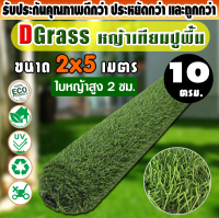 หญ้าเทียม ปูพื้น Dgrass หญ้าเทียม ตกแต่งสวน ความสูง 2 ซม. รุ่น DG-2-N (2N สีเขียวล้วน) ขนาด 2x5 เมตร