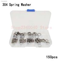 ✆✜◊ 150pcs/set lock washers set stainless steel M3 M4 M5 M6 M8 M10 spring washer assortment kit Elastic Gasket