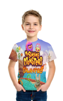 T SHIRT   2023 My Singing Monsters Boys and Girls Short Sleeve T-shirt Cotton 3D Digital Printing Fashion Kids Clothing Casual Tops 46