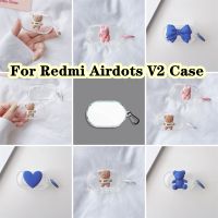 【Discount】 For Redmi Airdots V2 Case Three-dimensional blue bear &amp; rabbit for Redmi Airdots V2 Casing Soft Earphone Case Cover