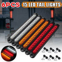 6pcs 6pcs 15 LED Ta Lghts STOP STOP Brake Indcator Reverse Sm Strp RV Traer Lght Traer Lamp