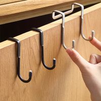 S Type Door Hanger Hook 304 Stainless Steel Kitchen Cabinet Draw Over Door Hook Clothes Bedroom Bathroom Hanger Holder Hook