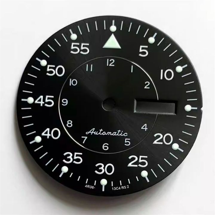หน้าปัดนาฬิกา33-5มม-หน้าปัดเรืองแสงสีเขียวสำหรับ-nh35-nh36-4r36การเคลื่อนไหวสีดำ-น้ำเงิน-เงิน-jam-tangan-hijau-วินาที
