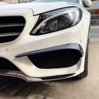 Front Wind Blade Bumper Wind Blade Spoiler Car for Mercedes-Benz C-Class W205 2015-2019 C180 C200 C260 C43 AMG