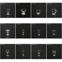 10Pcs 1:12 Dollhouse Simulation Mini Red Wine Cup Goblet For Dollhouse Kitchen Bar Miniature Accessories 12 Sizes