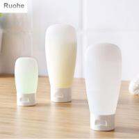 RUOHE ขวดโลชั่นแบบน้ำแบบบีบสายยางพกได้อุปกรณ์เสริมสำหรับเดินทางแบบเรียบง่ายที่ใส่เครื่องสำอางแบบขวดรีฟิลได้