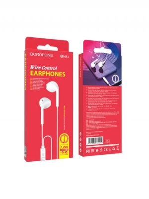 BOROFONE BM54 หูฟัง BM54 Small talk earphones with microphone, 3.5mm plug, 1.2m cable