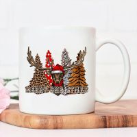 Happy New Year Festival Water Cup Party Decorative Ceramic Mug Santa Tree Printing Mug Christmas Gift Candy Coffee Mug Juice Mug