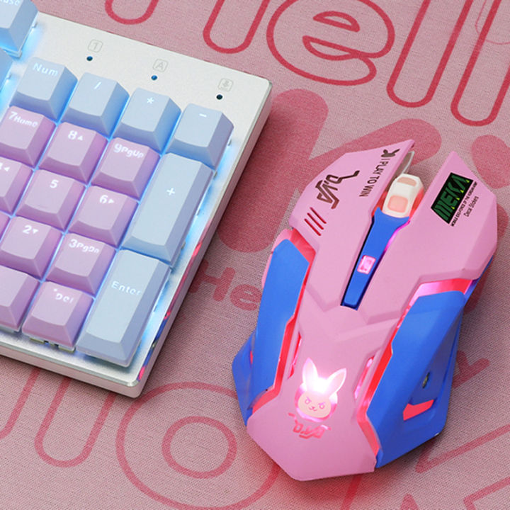 fashion-dva-sailor-moon-rabbit-2-4g-wireless-gaming-mouse-cartoon-mute-7-color-rgb-pink-game-mouse-for-girl