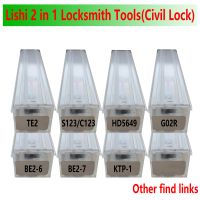 Lishi 2 in 1 TE2 S123 C123 HD5649 G02R BE2-6 BE2-7 KTP-1 Locksmith Tools for Home Door Civil Locks