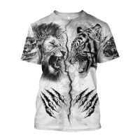 Men T-shirt Animal Tiger 3D All Over Printed Women Shirt Short Sleeve Casual Streetwear Fashion Unisex Pullover Tops