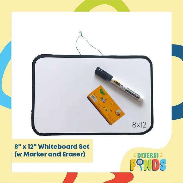 Whiteboard ONLY or Whiteboard Set (with Marker and Eraser) 8 x 12 and