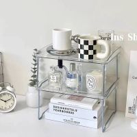 Modern Simple Style Acrylic Desktop Folding Storage Rack Water Cup Tray Can Be Stacked with Multiple Layers Bathroom Counter Storage