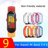 Tali Jam Tangan Silikon สำหรับ Mi Band 6 5 4 3นาฬิกาข้อมืออัจฉริยะรัดข้อมือสายรัดข้อมือ Miband อุปกรณ์เสริมสองสี