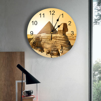 Egyptian Pyramids Wall Clock Kitchen Home Living Room Decorative Kitchen Wall Decor Hanging Clocks