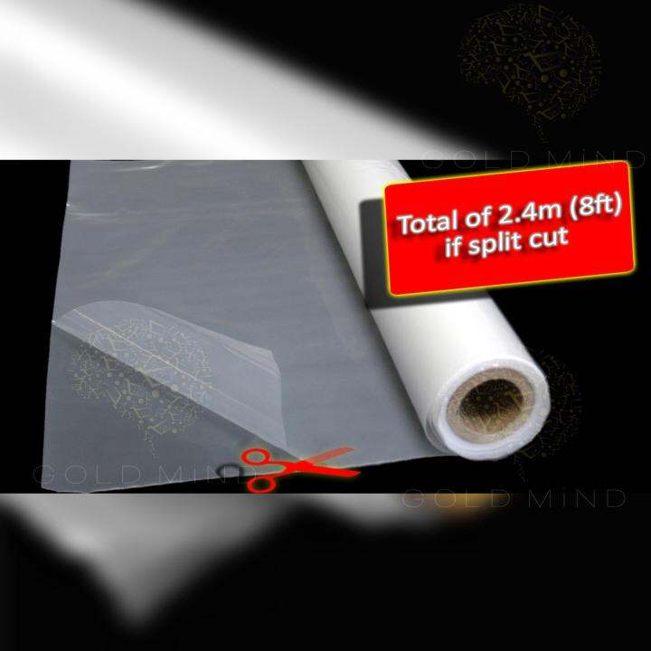 PE Sheet Polyethylene Tube 4ft Tube, split cut 8ft x 25m x 100microns