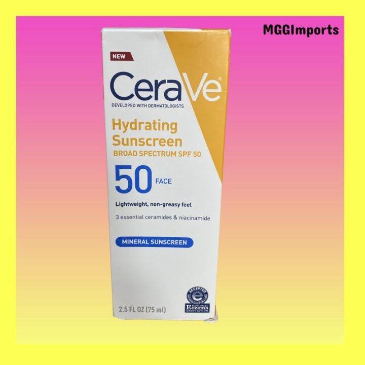CeraVe Mineral Sunscreen SPF 50 Face Sunscreen with Zinc Oxide