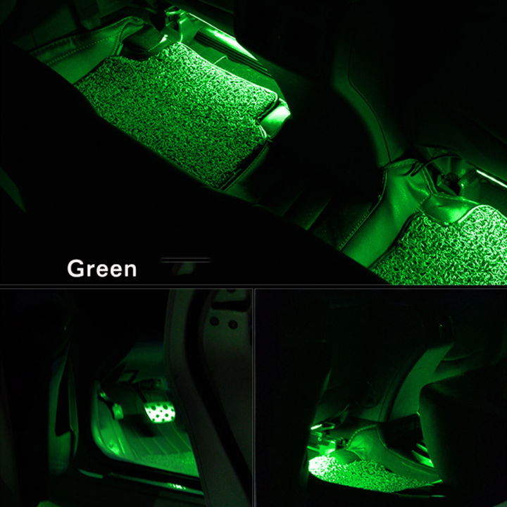 ไฟแบ็คไลท์-led-ติดเท้ารถยนต์-ไฟเขียวแดงน้ำเงินแสงสีขาวสีชมพูไฟตบแต่งภายในโคมไฟตกแต่ง-led-พร้อมยานพาหนะบุหรี่