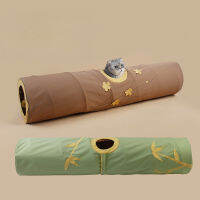 ของเล่นอุโมงค์สัตว์เลี้ยงขนาดเล็กพับได้ Four Seasons Universal Cat Puzzle Channel Creative Bamboo Pattern Small Tunnel